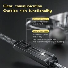 VAORLO 全新原裝QKZ AK6 Ares EDX PRO 1DD動圈耳機3.5公釐AUX HIFI立體聲音樂有線耳機入耳式運動降噪耳機附麥克風，適用於三星、華為、小米、電腦和筆記本電腦 - 黑色 - 查看 11