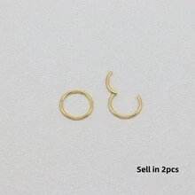 HENGKE 2PCS Titanium Small Nose Rings Body Clips Hoop 16G 14G Tragus Septum Cartilage Piercing Jewelry For Women Men Girl Gift F136 G23 - Multicolor - View 15