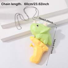 1pc Unique And Exaggerated Design Necklace, Best Friends/Couples Gift, Daily Outfit Accessory - Yellow - View 35