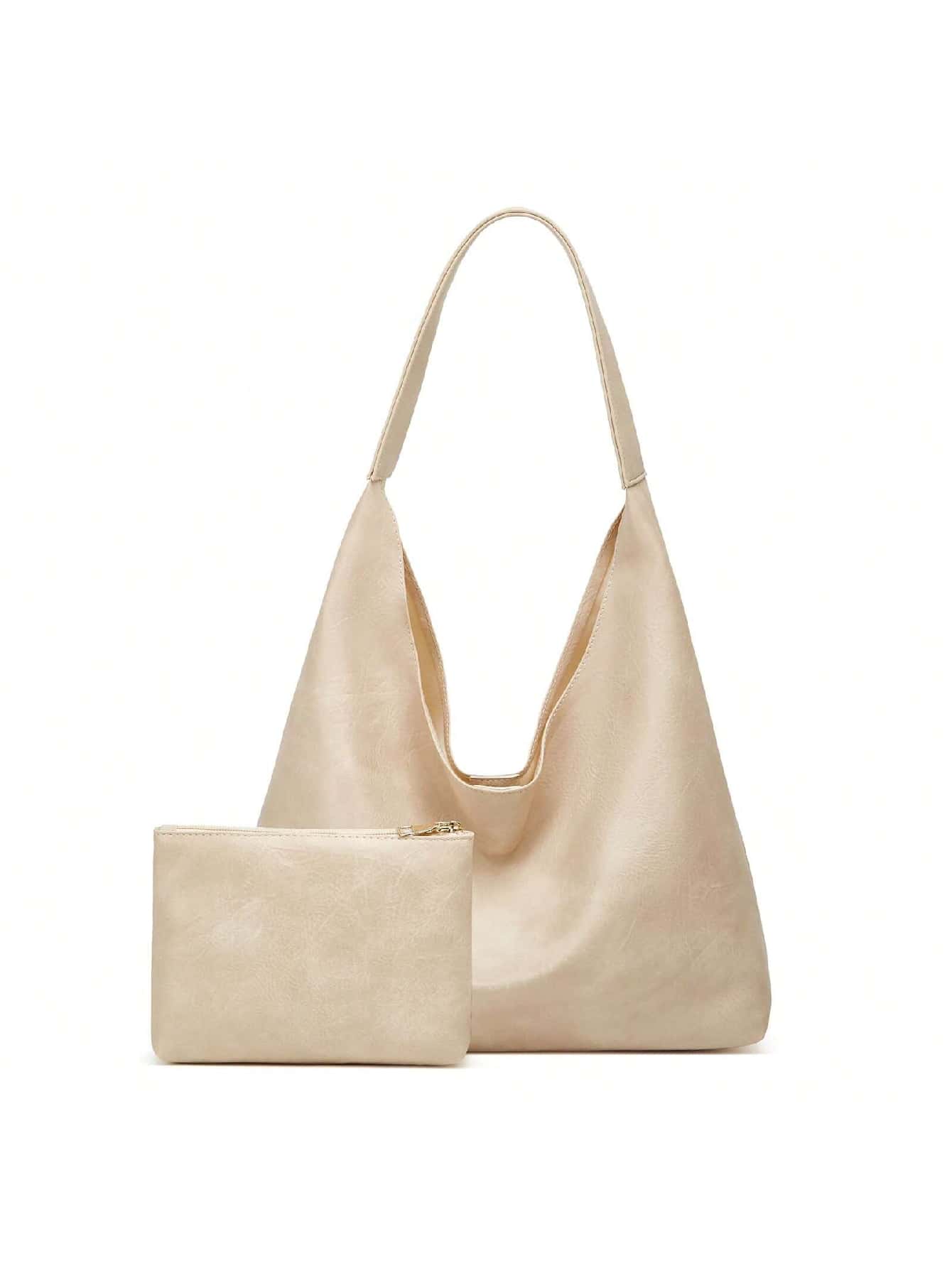 MIU Tote Bag, Shoulder Bag, Large Capacity, Versatile, Vintage And Simple, Handheld/Shoulder Bag For Women - White - View 1
