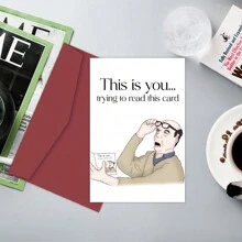 1張有趣的生日賀卡，獨特的生日禮物給爸爸，男士生日賀卡，適用於他、兄弟、丈夫、男友、最好的朋友，40/50生日快樂賀卡，父親節賀卡 - 彩色 - 查看 4