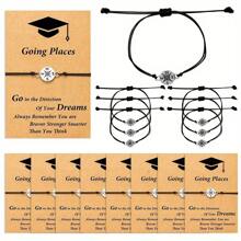 16 Pieces Compass Bracelet Class Of Seniors College Graduation Gifts For Guys, Friends