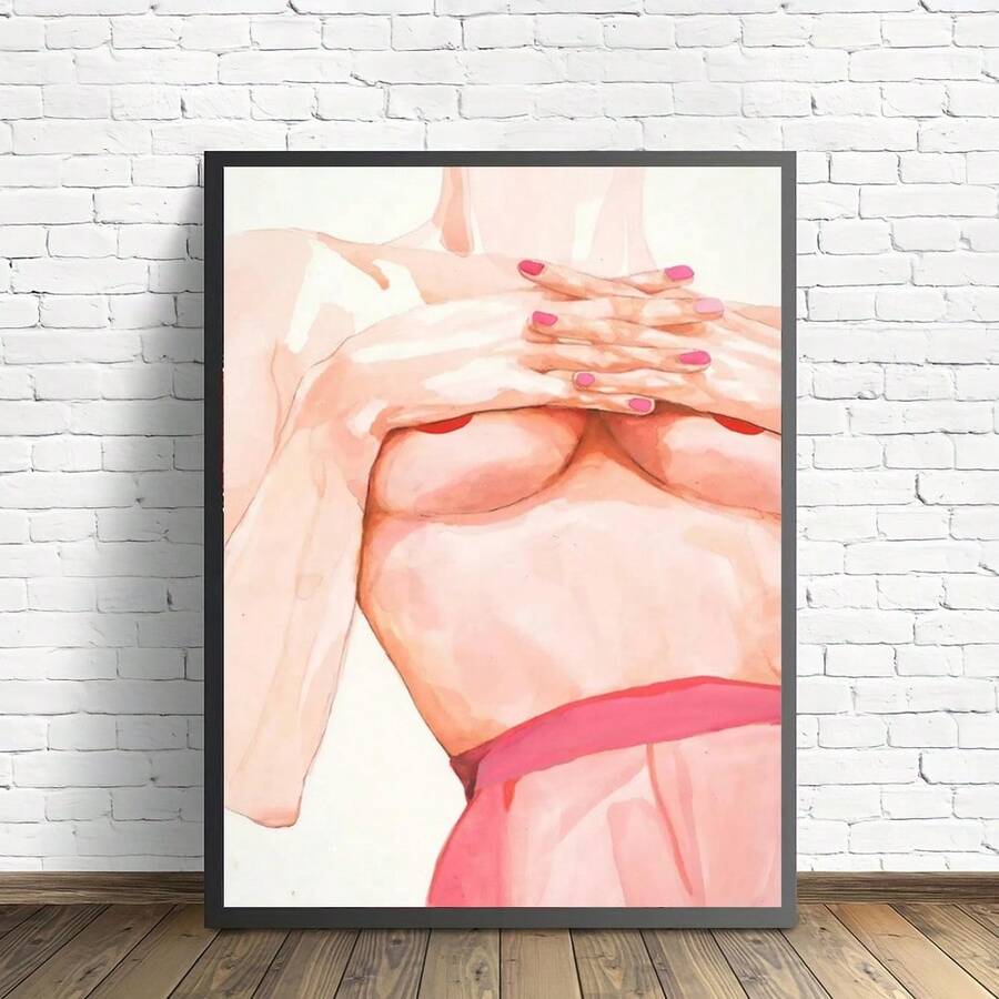 1入組藝術油畫海報，彩色線條繪畫，美學風格牆藝術海報，藝術裝飾，適用於浴室、臥室、辦公室、客廳、家居牆壁裝飾，無框設計 - 彩色 - 查看 1