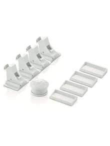Babyproof Magnetic Cabinet Locks - Keep Your Little Ones With Adhesive Easy Installation & Key Holders - White - View 9