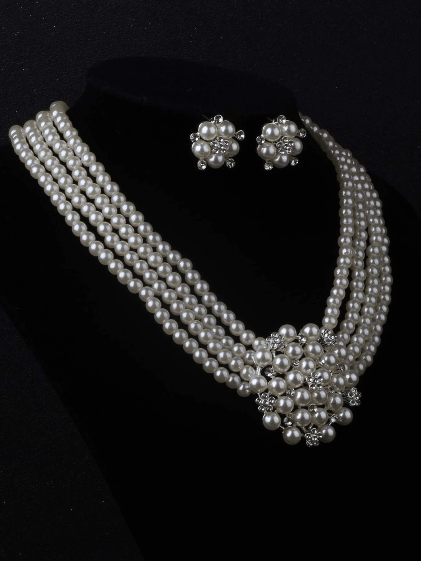 3-piece-artificial-pearl-happiness-flower-wedding-necklace-earrings