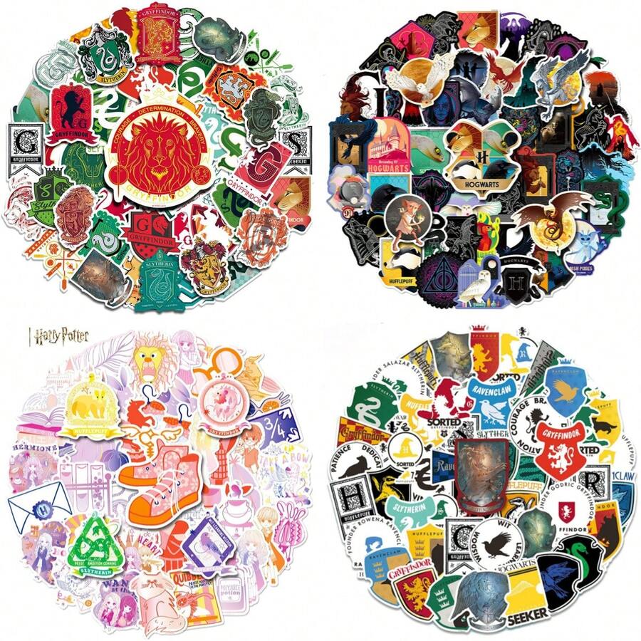 50入組哈利卡通角色貼紙，派對和裝飾貼紙，防水和無殘留黏性，適用於浴缸、浴室和牆壁 - 均碼 - 查看 1