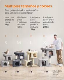 Feandrea Cat Trees & Condos - Màu Xám nhạt - Xem 5