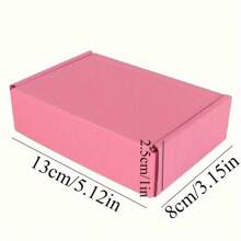 10pcs Pink 3-Layer Extra Sturdy Corrugated Cardboard Packaging Box, Size: 5.12x3.15x1 Inches / 10pcs 5.12x3.15x1 Inches Small Mailer Shipping Boxes Packing Box, Corrugated Cardboard Box Ideal For Small Business Packaging, Crafts, Festivals, And Christmas Gift Packing (Pink),Christmas Valentine Day