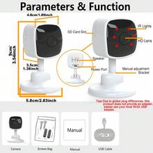 Camera an ninh không dây 3MP Độ phân giải cực cao Camera WIFI trong nhà 3 triệu điểm ảnh Camera IP Pan Tilt thủ công Giám sát video Âm thanh hai chiều Xem từ xa Tầm nhìn ban đêm IR Sân vườn ngoài trời Hỗ trợ thẻ SD/Lưu trữ đám mây Tương thích với cáp sạc USB di động và cáp dữ liệu - Phích cắm loại C của EU (220-240V) - Xem 3