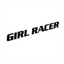 1pc Car Sticker GIRL RACER Female Racing Driver Text Window Sticker Car Body Sticker Electric Motorcycle Sticker