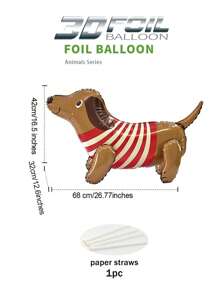 MECRLA 1 Set Kit de ensamblaje de globos de animales 3D, que incluye globos con forma de unicornio, elefante, perro, jirafa, tigre, león y tortuga; adecuado para decoraciones de fiestas de cumpleaños, accesorios decorativos, decoraciones de fiestas al aire libre, regalos de festivales - Varios estilos disponibles - Ver 7