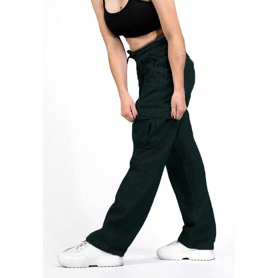 Women Pants - Black Jeans - View 1
