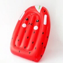 1pc Inflatable Swimming Board With Handle Floating Bed Pvc Inflatable Float Swimming Pool Party Toy Sunbathing Relaxation Bodyboard Inflatable Swimming Aid, Inflatable Surfboard Bodyboard, Portable Bodyboard With Handles, Fruit Surfboard, Summer Pool Beach Float Board Pool Float