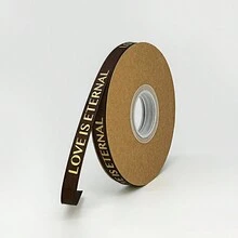 1pc 10mm X 30yd Printed Letter (LOVE IS ETERNAL) Foil Trim Ribbon, Christmas Gift Wrapping - Multicolor - View 7