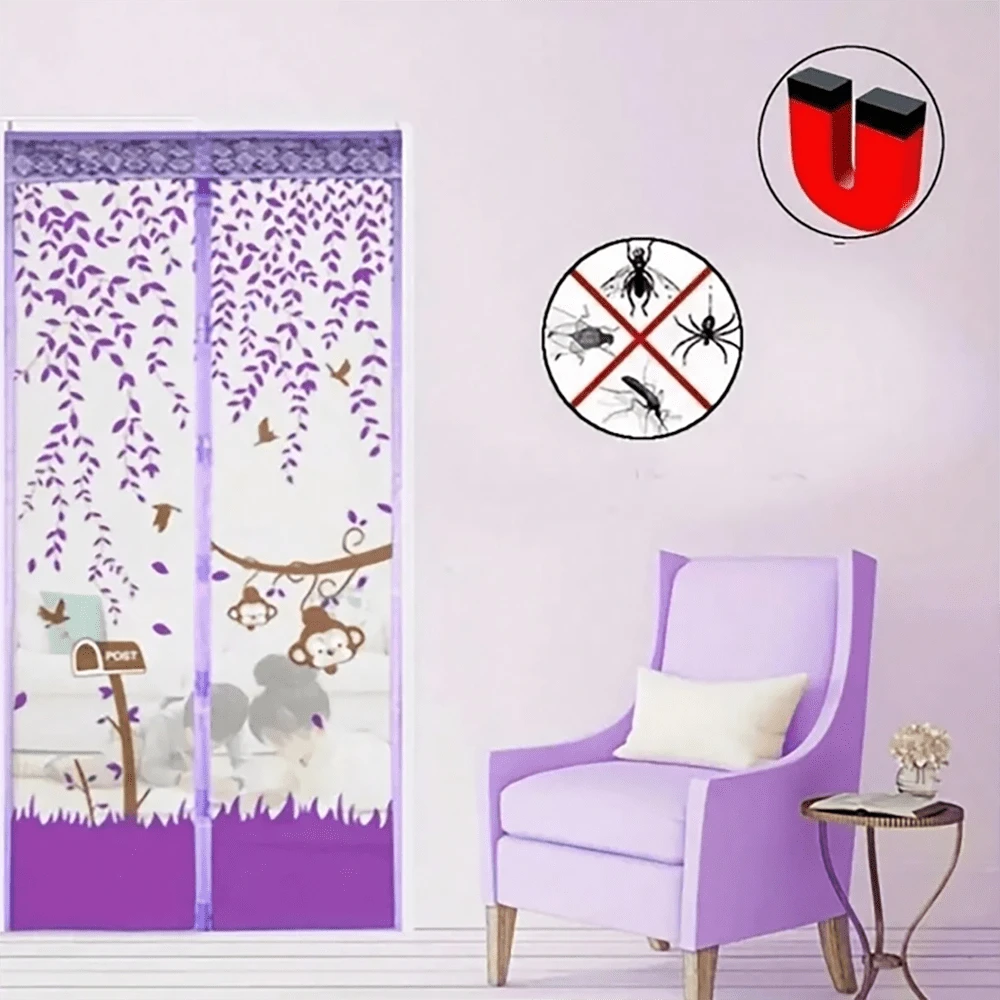 Cortina Magnética De Malla Mosquitera Para Puertas 120x210cm | Meses