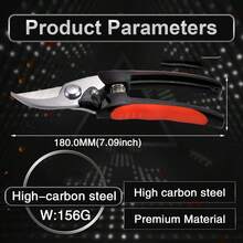 Mini Garden Tools, Pruners, Pruner Tools Professional Tree And Branch Garden Pruner Less Effort Sharp Easy Cut Small Farming Pruning Shears Scissor Red Black,Garden Tools, Gardening Tools For Garden - Gardening Shears - View 4