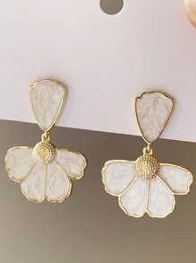 Andkiss 1 Pair Floral Design Fresh Earrings Suitable For Daily Matching