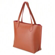 Bolsa Social Feminino  Premium Bolso Externo Ziper - Caramelo - Visão 1