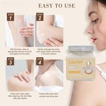 350ml Rice Body Scrub With Walnut Particles For Deep Cleansing And Exfoliating, Remove Dead Skin And Hydrate, Nourish Skin Care