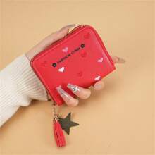 新款多功能女包，INS刺繡可愛長/短錢包，時尚的卡槽手拿包