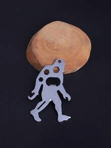 1pc Bigfoot Yeti Multifunctional Backpack Pendant Keychain, Portable And Suitable For Outdoor Camping - Silver - View 4