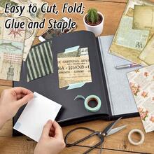 20pcs Scrapbook Paper, Assorted Pattern Decoupage Cardstock Paper, Single-Sided Vintage Scrapbooking DIY Decorative Cardmaking Supplies, Junk Journaling Craft Paper - Multicolor - View 5