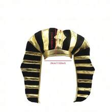 Sombrero de máscara egipcia de Halloween, sombrero egipcio antiguo como accesorio de actuación para evento, sombrero de faraón egipcio como tocado - Negro - Ver 5