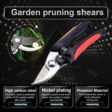 Mini Garden Tools, Pruners, Pruner Tools Professional Tree And Branch Garden Pruner Less Effort Sharp Easy Cut Small Farming Pruning Shears Scissor Red Black,Garden Tools, Gardening Tools For Garden - Gardening Shears - View 2