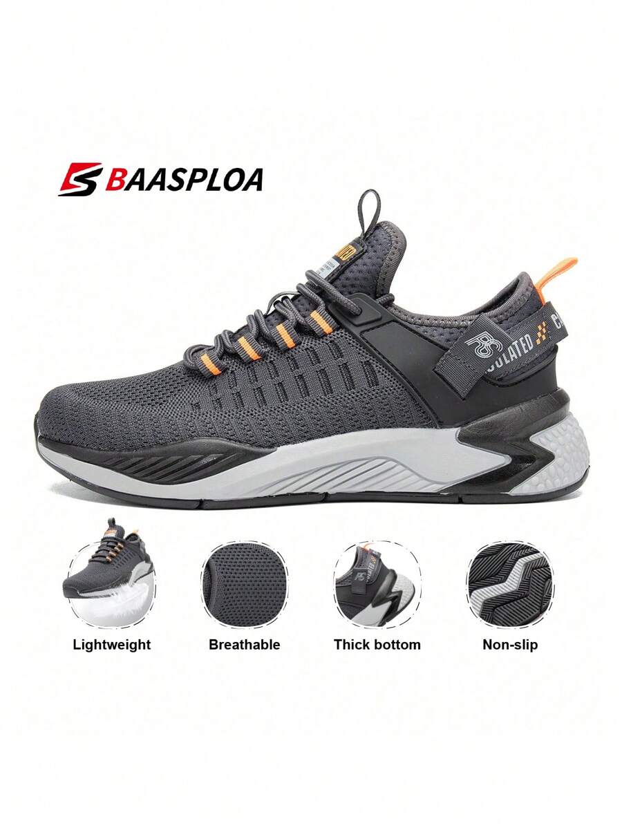 baasploa Men Running Shoes Non-Slip Shock Absorption Sneaker ...
