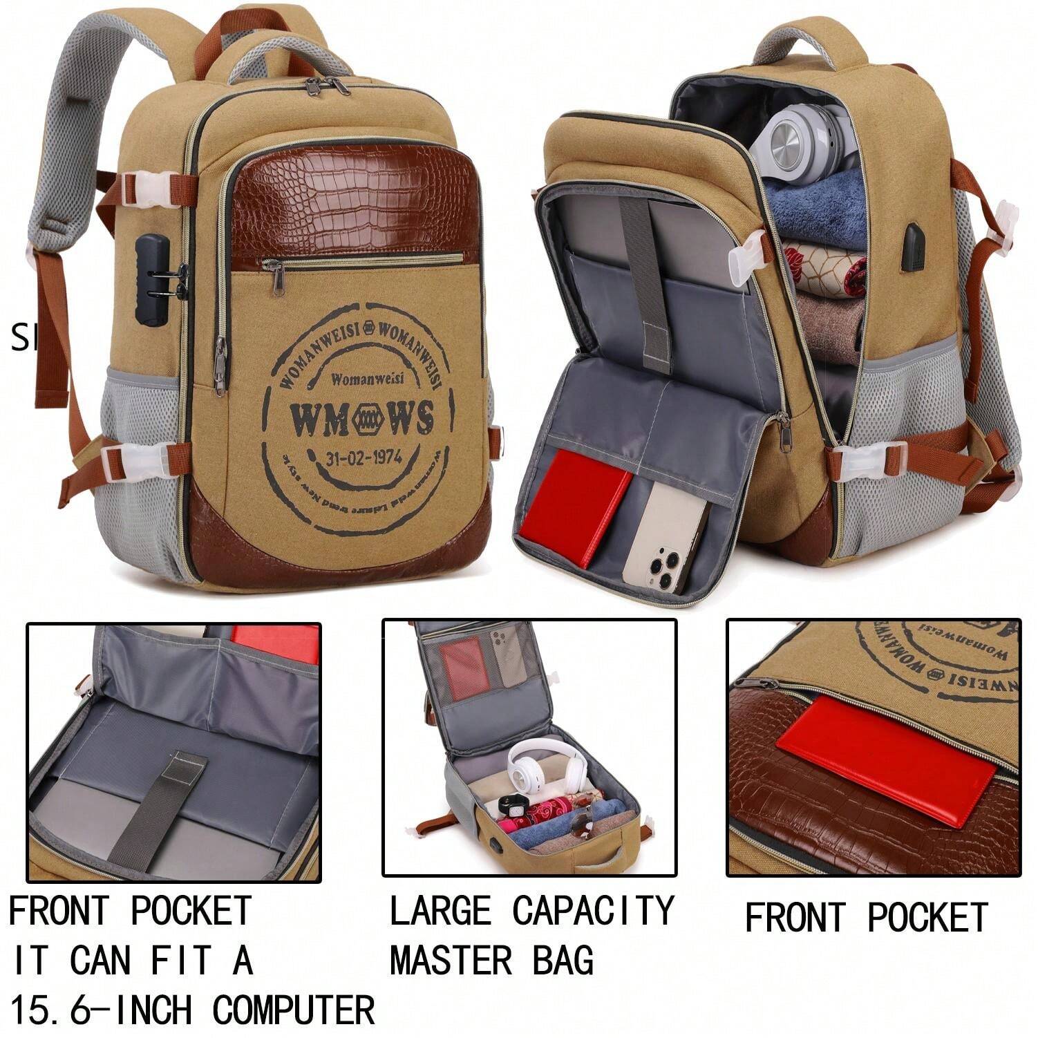 BWLHJKE Reiserucksack Mit Delfin-Print - Wasserdichter Laptop-Rucksack Für Damen & Herren - Große College-Tasche