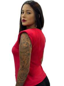 Women T-Shirts - Red - View 4