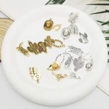 30PCS Western Cowboy Charms Pendants Hat Cactus Cowboy Boot Charms Antique Gold Silver Mixed For Bracelet Earrings Necklace Jewelry Making