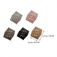 1pc/3pcs Solid Color Scalable Spring Wave Hair Tie, Non-Slip Portable Hair Tie, Fixing Bangs, Hair Pressing Personalized Invisible Headband - Multicolor - View 3