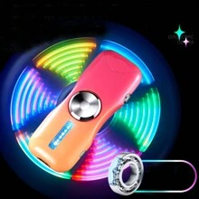 指尖旋轉打火機，USB可充電，療癒玩具、酷炫男性禮物、情人節禮物 - 紅白色 - 查看 3