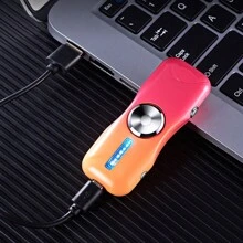指尖旋轉打火機，USB可充電，療癒玩具、酷炫男性禮物、情人節禮物 - 紅白色 - 查看 8