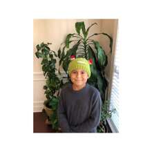 Kid's Beanie Hat Hand-Knitted Frog Wool Beanie Cap