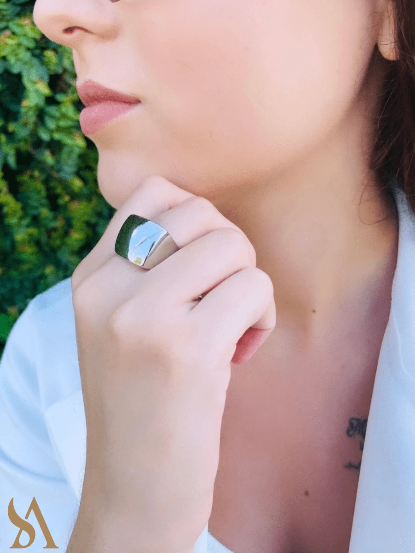 Women Single Ring - 銀色 - 查看 1