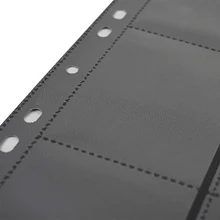  10Pack 9-Pocket A4 Trading Card Binder Pages Storage Wallet - Double-Sided Side-Loading Pockets For 180 Card Capacity For  Game Card - Black - View 3