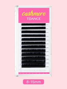 TDANCE TDANCE 1 Caixa 12 Fileiras Extensões de Cílios Mega Volume Premium de Caxemira Extensões Individuais de Cílios Clássicas Cílios Mate Preto Natural Suave Profissional (0,03/0,05/0,07 D 8-15mm 14-19mm)