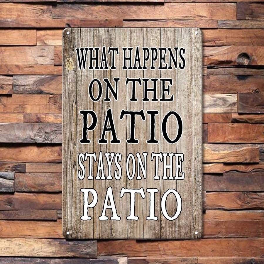 Funny Metal Tin Sign Patio Porch Signs Patio Decorations Outdoor