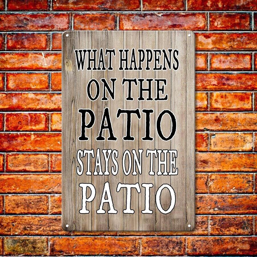 Funny Metal Tin Sign Patio Porch Signs Patio Decorations Outdoor
