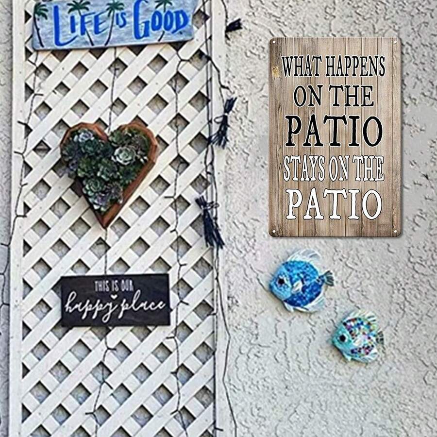 Funny Metal Tin Sign Patio Porch Signs Patio Decorations Outdoor