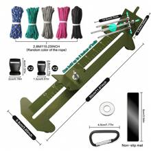 Kit de plantilla para pulseras de paracord, plantilla y herramientas profesionales para paracord, kit de nudos para hacer uno mismo con juego de agujas de paracord y paracords de colores aleatorios.