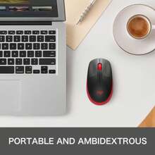 Logitech Ratón inalámbrico M190, diseño ergonómico ambidiestro de tamaño completo, batería de 18 meses con modo de ahorro de energía, control preciso del cursor y desplazamiento, rueda de desplazamiento amplia, agarres para el pulgar - Rojo - Ver 2