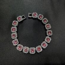 1 件优质时尚圆形蓝宝石合金项链，男女通用方糖项圈项链首饰，适合日常佩戴 - 冰糖項鍊 - 查看 17