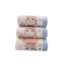 1PC 3PCS 5PCS Disposable Drawstring Cat Litter Bags, Thickened Plastic Trash Bags, Cleaning Bags, Automatic Closure Cat Litter Bags With Drawstring, Household Trash Bags - White - View 12