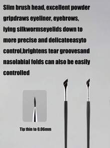 2pcs Ultra-Thin Blade Eyebrow/Eyeliner Brush, For Precise Eyebrow /Eyeliner Application,Eyebrow Brush,Eyeshadow Brush,Spoolie,Spoolie Brush - Multicolor - View 11
