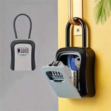 Coded Key Box, Cat Eye Shaped, Home Improvement Site Engineering Anti-Theft Door Lock Temporary Entrance Storage Box To Keep Keys - U-lock Black - View 1