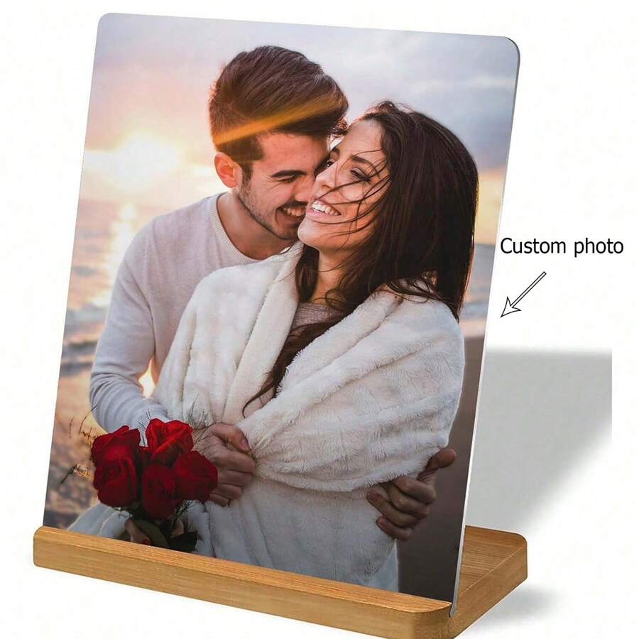 Customized Acrylic Photo Frame, Personalized Photo Printing With Stand, Customized Acrylic Collage Frame, Ideal Gift For Family And Friends, Waterproof, Beautifully Decorated, Fashionable And Colorful, Modern Customization, Personalized, Unique, Suitable For Anniversary, Mother's Day