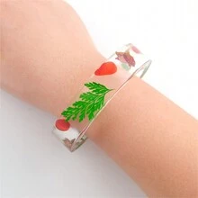 1pc DIY Resin Casting Mould For Flower Bangle Bracelet, Round Shape With Straight Tube, Made Of Silicone - White - View 8